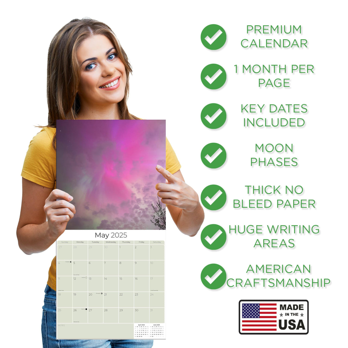 Trump Calendar 2025 Donald Trump Gifts 45 47 President Monthly Wall Calender 12 Month - MAGA - Made In The USA