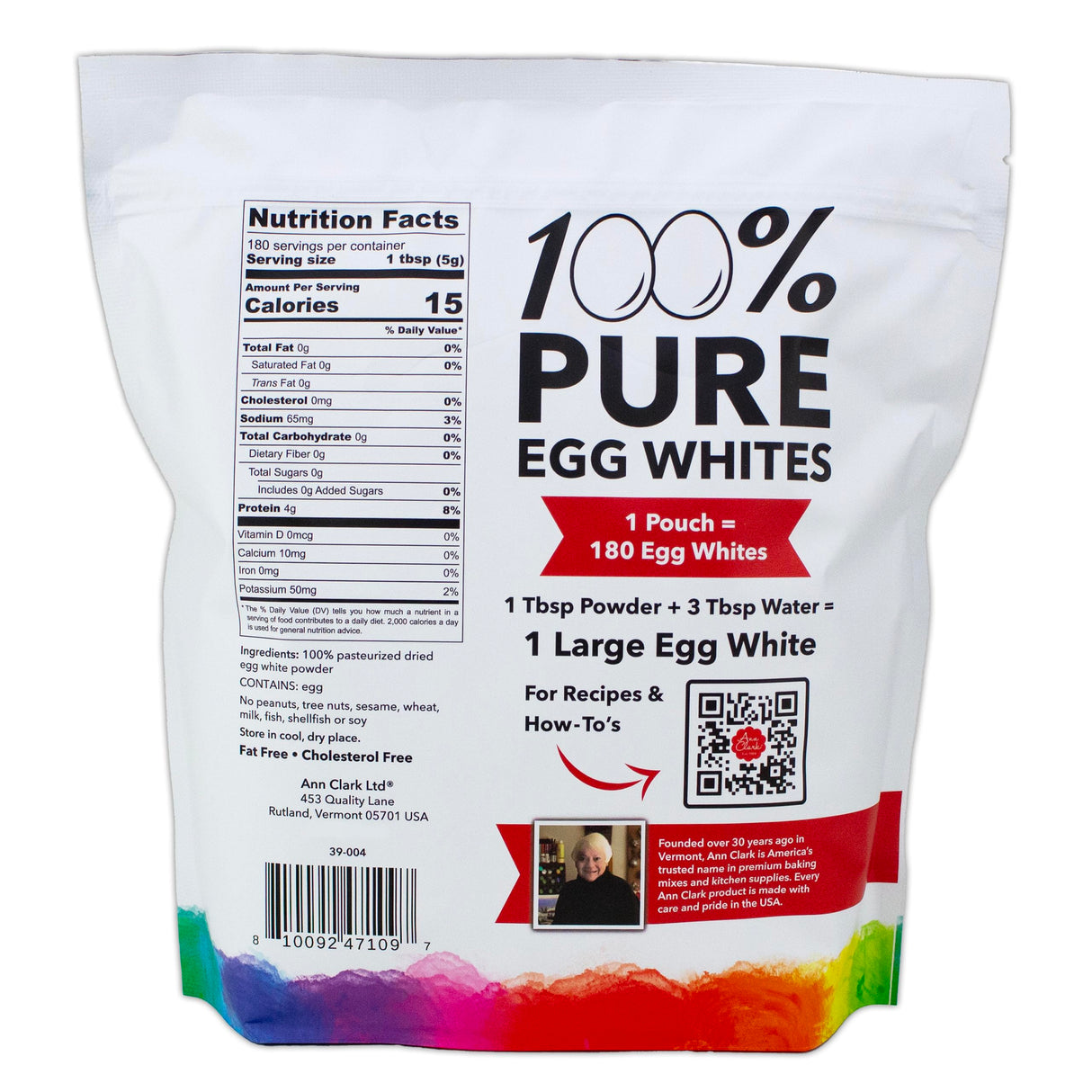 Ann Clark All Natural 100% Egg White Powder Made in USA, 8 oz.