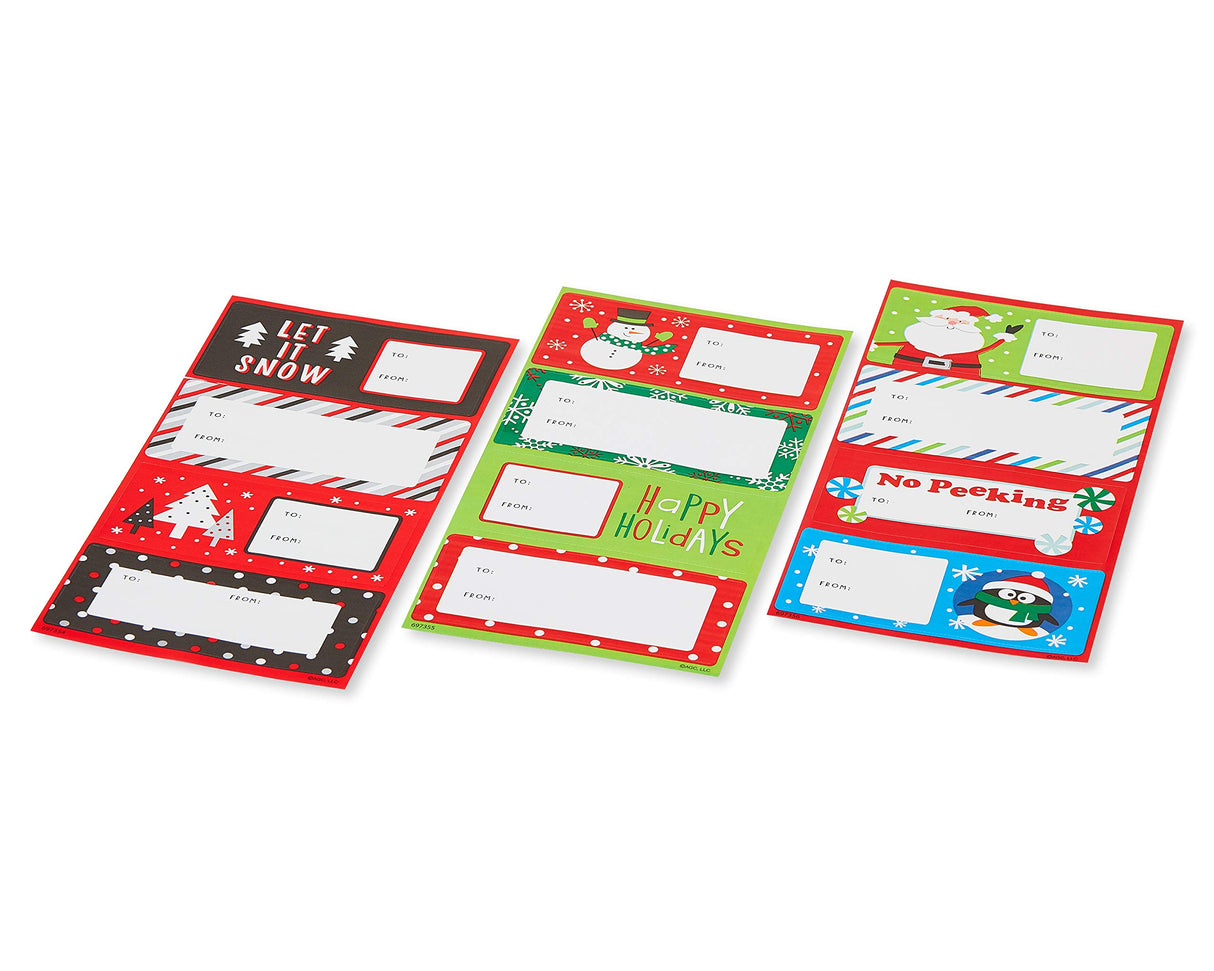 American Greetings 120 sq. ft. Reversible Kids Christmas Wrapping Paper Bundle, Santa, Snowmen and Candy Canes (3 Extra Wide Rolls 40 in. x. 12 ft.)