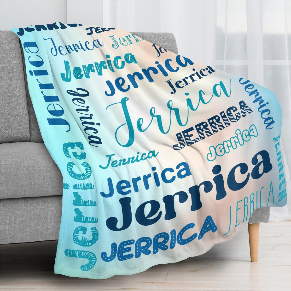 Custom Blanket with Name, Soft Cozy Personalized Name Blankets for Kids, Girls, Boys, Adults, Customized Christmas Blanket for Women, Men, Newborn, New Mom, Red Colors, Made in USA