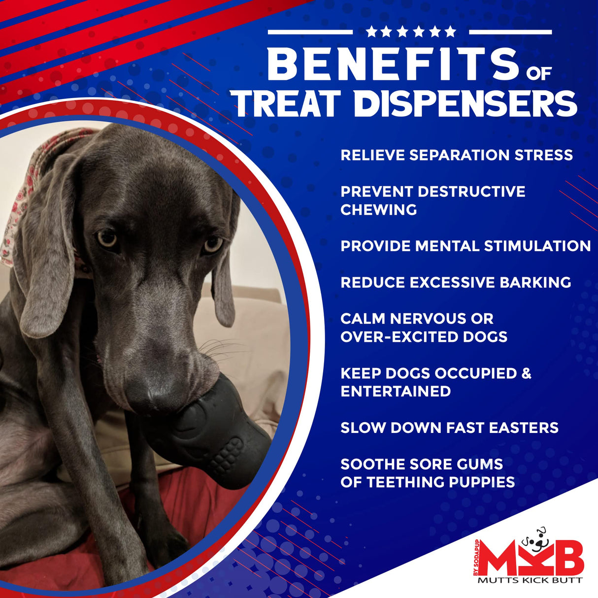 SodaPup Honey Pot – Durable Dog Treat Dispenser & Enrichment Toy Made in USA from Non-Toxic, Pet Safe, Food Safe Natural Rubber Material for Mental Stimulation, Problem Chewing, Calming Nerves, & More