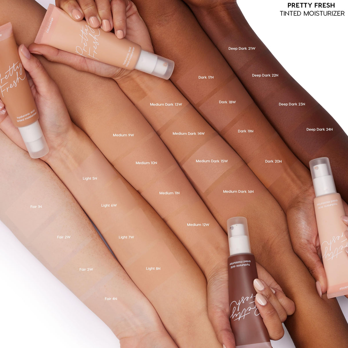 ColourPop Pretty Fresh Tinted Moisturizer - Hydrating Skin Tint with Lightweight Coverage - Formulated with Hyaluronic Acid & Coconut Water for Healthy-Looking Skin - Deep Dark 24N (1.45 oz)