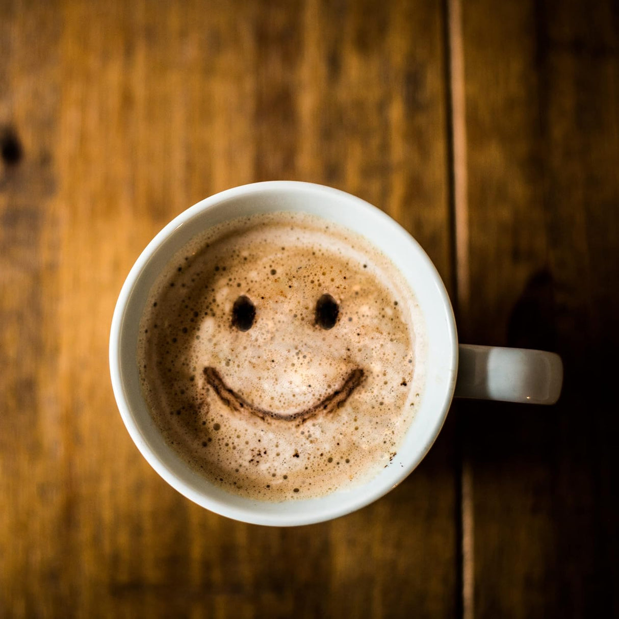 Handmade Ceramic Coffee Mug White and Blue 14oz