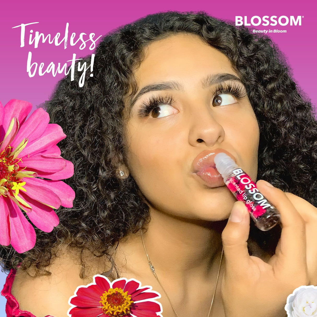 Blossom Scented Roll on Lip Gloss, Infused with Real Flowers, Made in USA, 0.20 fl. oz./5.9ml, Watermelon