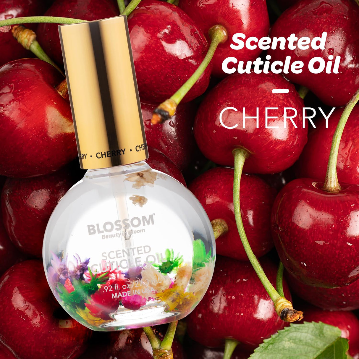 Blossom Scented Cuticle Oil, Infused with Real Flowers, Hydrating, Moisturizing, Strengthening, Made in USA, 0.5 fl. oz, Amazon Exclusive, Watermelon