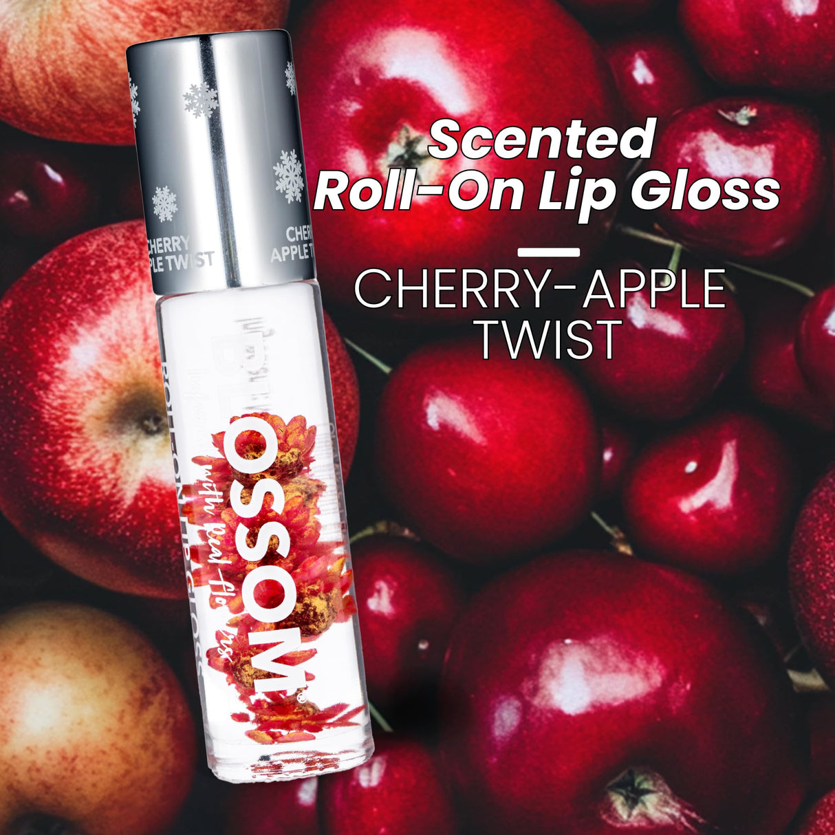Blossom Scented Roll on Lip Gloss, Infused with Real Flowers, Made in USA, 0.20 fl. oz./5.9ml, Watermelon
