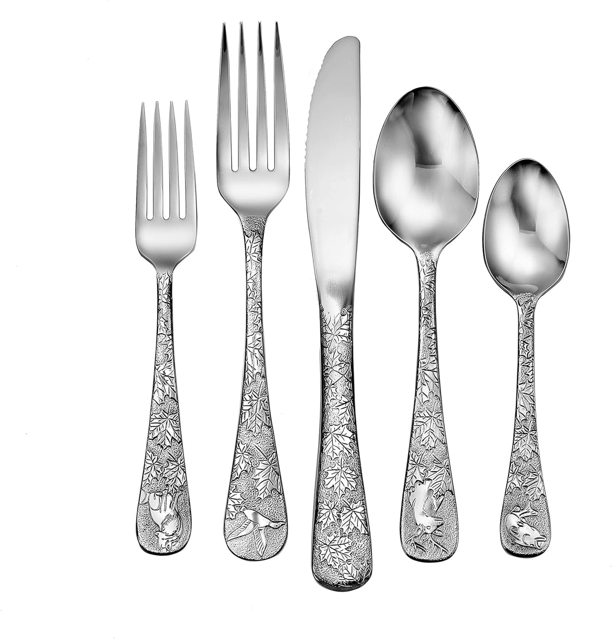 Liberty Tabletop American Outdoors 65 Piece Flatware set Service for Twelve Serving Set Included Made in the USA Silverware