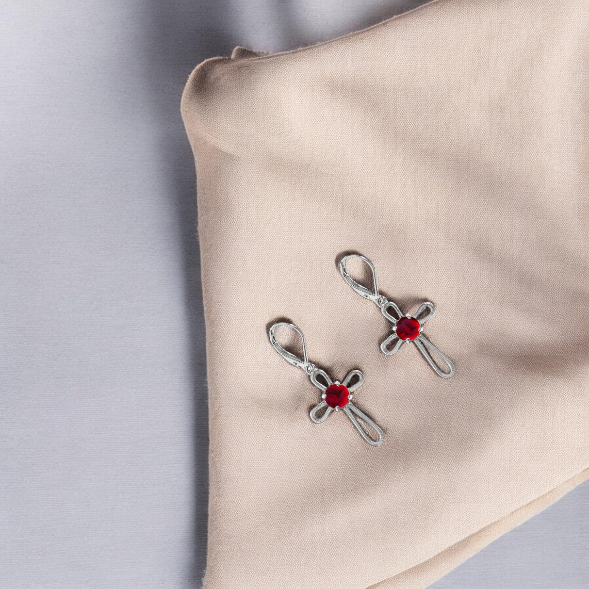 Bottled Up Designs Handmade Recycled Antique Glass and Bottles Sterling Silver At The Cross Lever-Back Earrings (Vintage Aqua Mason Jar)