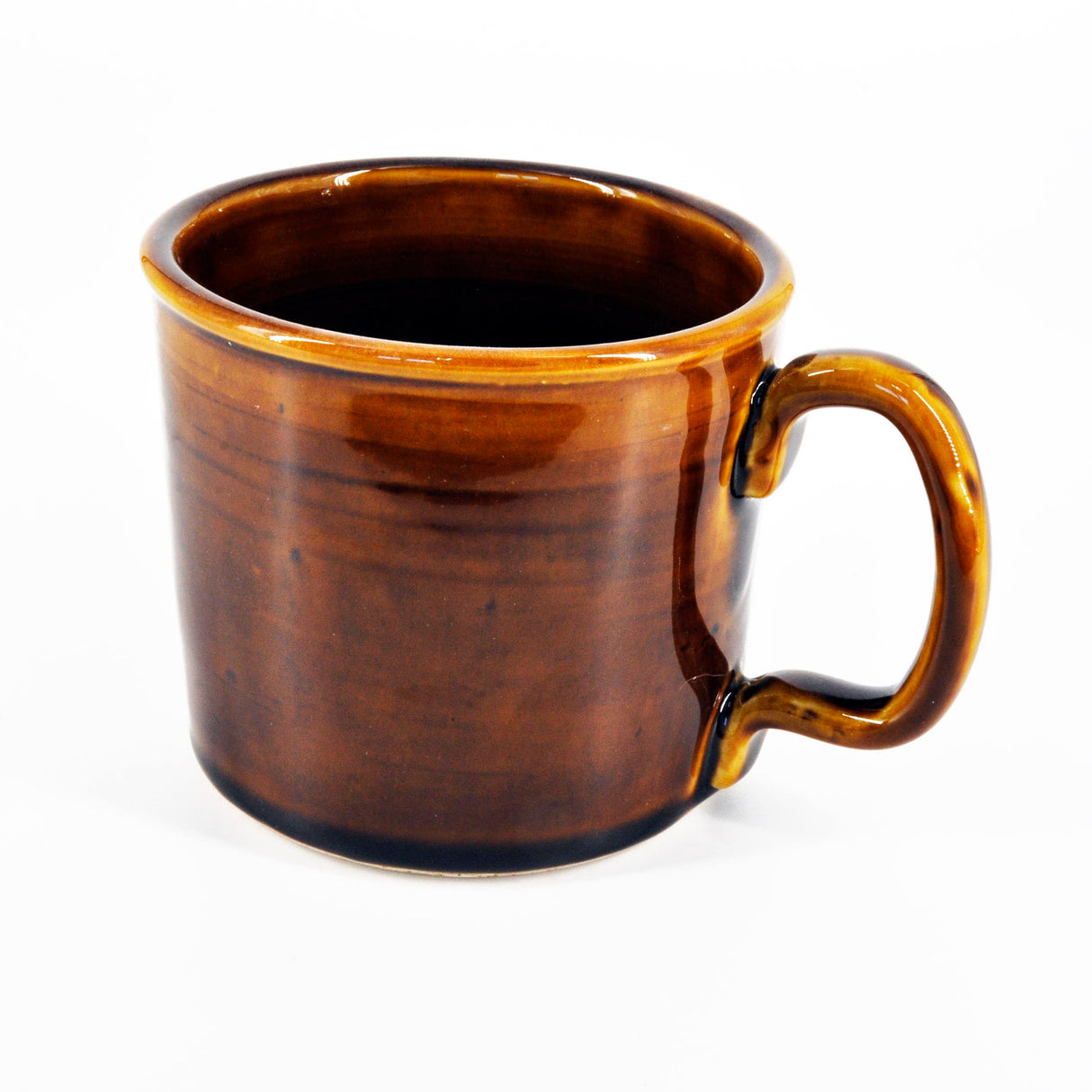 Handmade Ceramic Coffee Mug - Brown Swirl 14oz