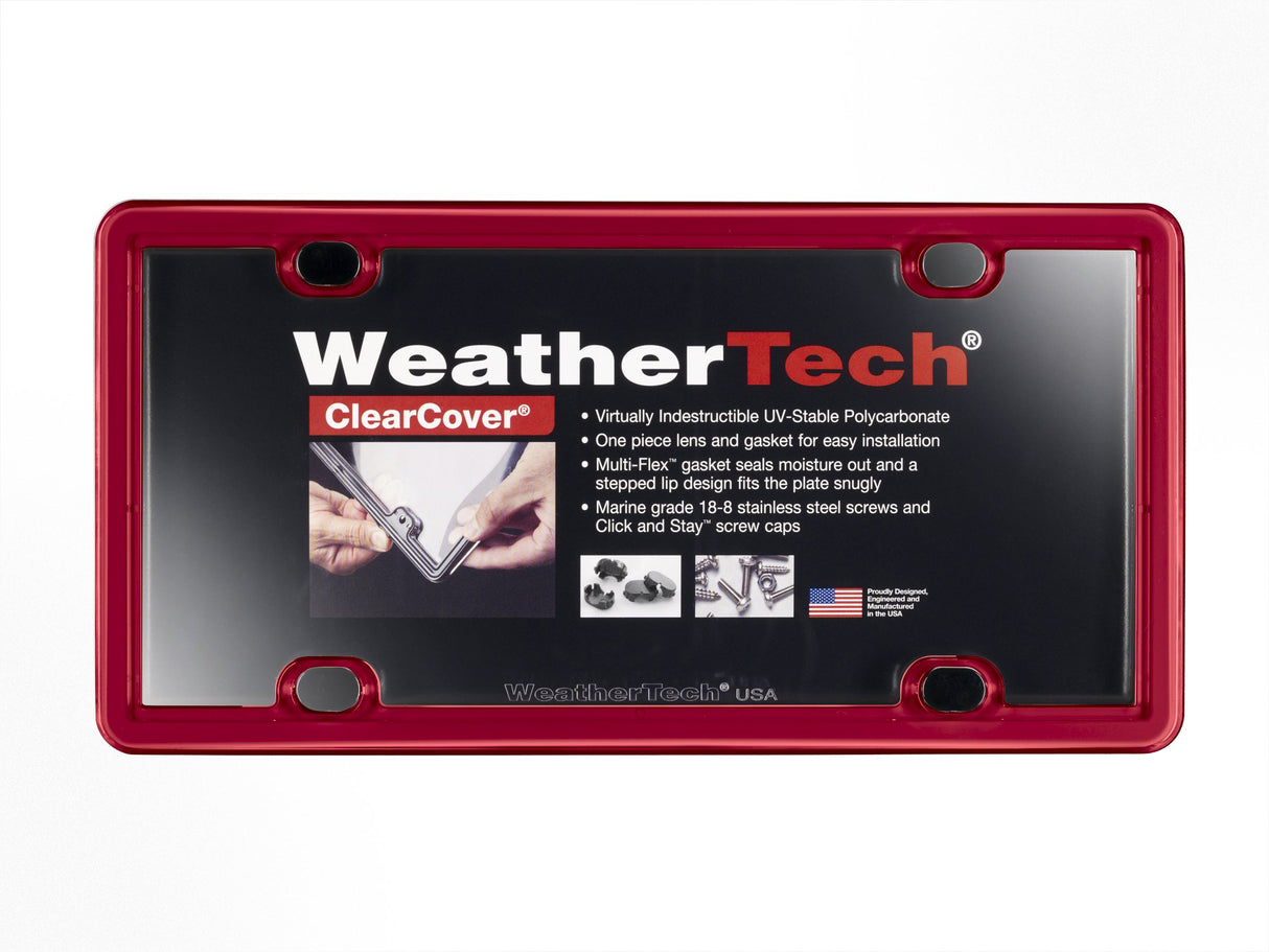 WeatherTech ClearCover License Plate Cover and Frame, Baby Blue
