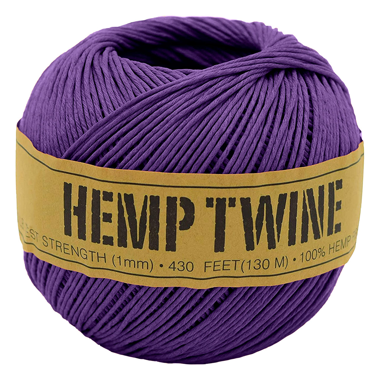Bean Products Hemp Twine - High Tensile Strength and Durable - Made with 100% Hemp - Perfect for Jewelry, Arts & Crafts, Decoration, Cooking - 0.5MM, 50G/328 Ft. - 8 lb. Test Strength - Natural