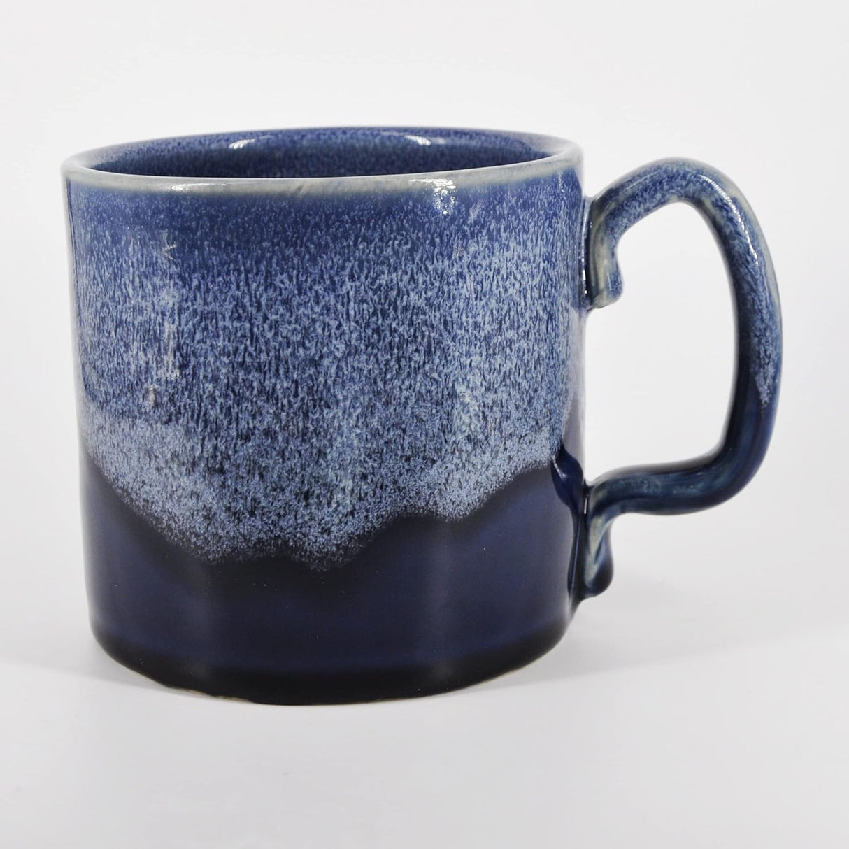 Handmade Ceramic Coffee Mug - Ol' Blue with White Frost 14oz