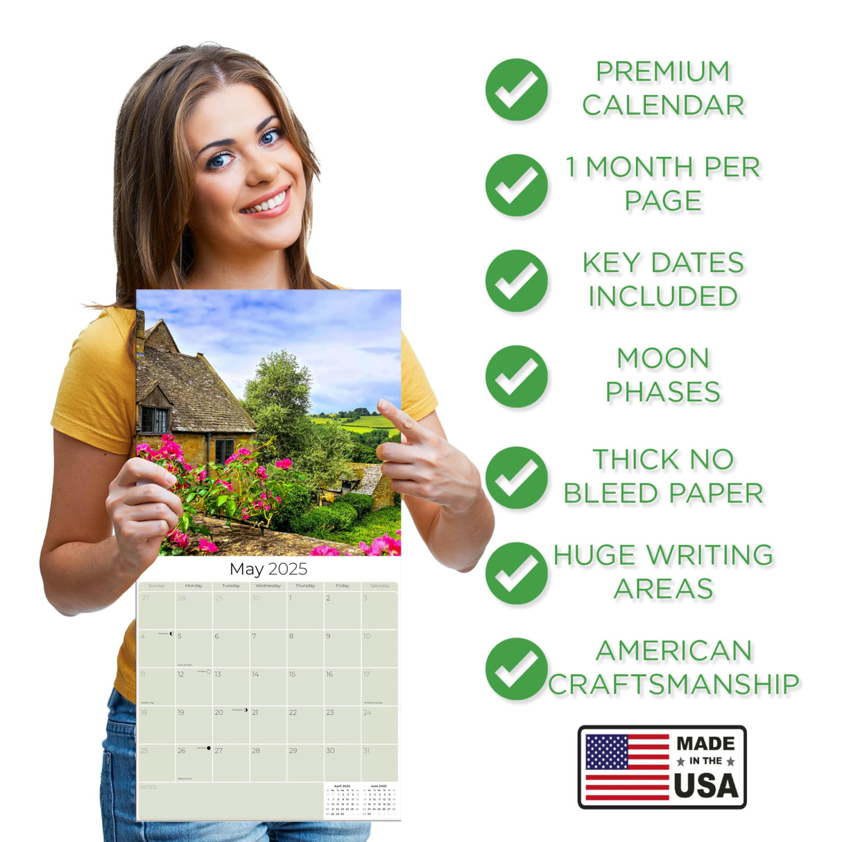 Trump Calendar 2025 Donald Trump Gifts 45 47 President Monthly Wall Calender 12 Month - MAGA - Made In The USA