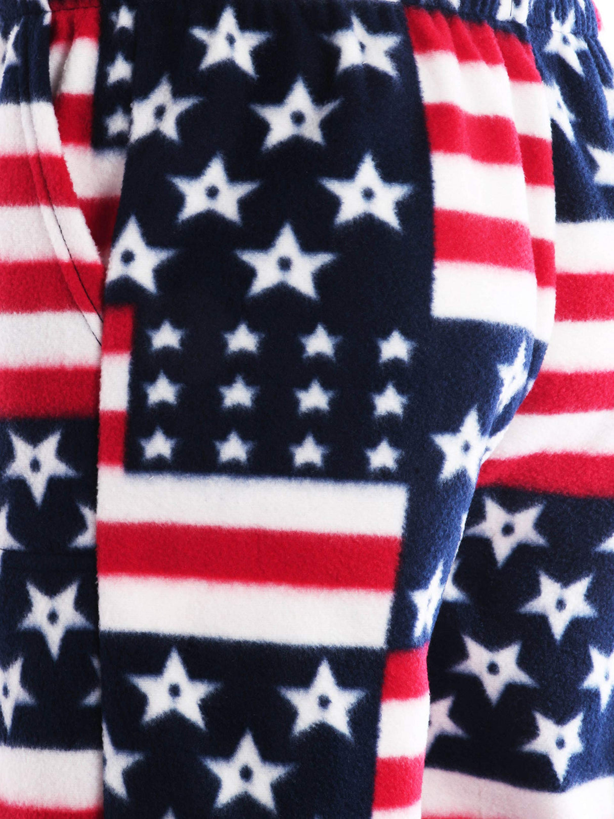 Made in USA Mens Premium Pajama Pants with Print Pattern Knit Fleece Lounge PJ Botton with Pockets