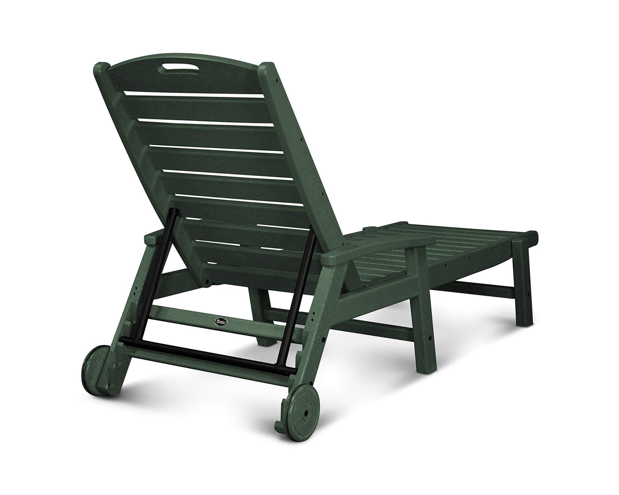 Trex Outdoor Furniture Yacht Club Wheeled Chaise in Vintage Lantern