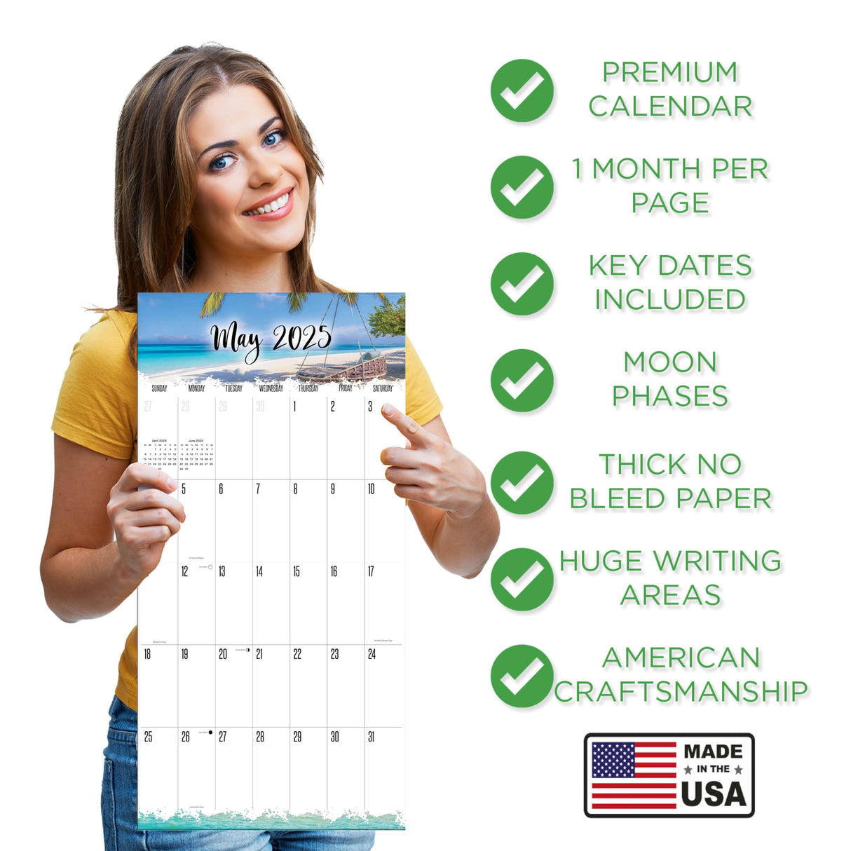 Trump Calendar 2025 Donald Trump Gifts 45 47 President Monthly Wall Calender 12 Month - MAGA - Made In The USA