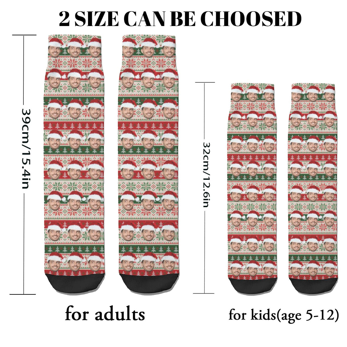 Custom Socks with Picture:Made in USA,Customized Face Socks,Personalized Socks Memorial Gift for Men Women Kid