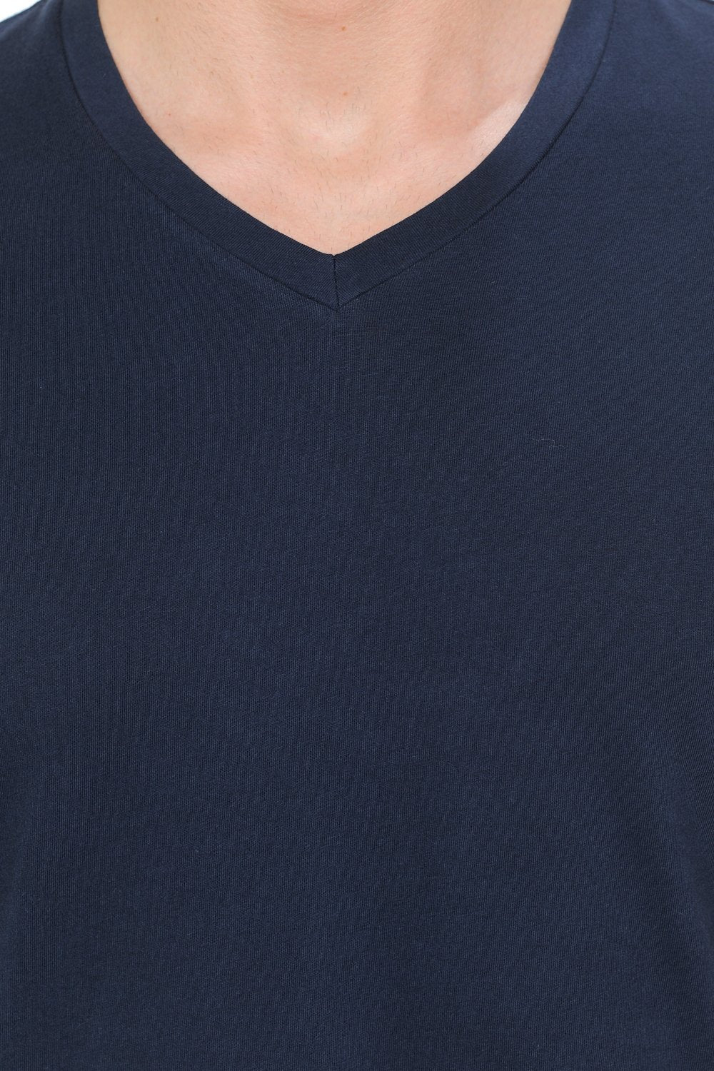 YURO-K Men's Short Sleeve V-Neck T-Shirt Premium Cotton Classic Short Sleeve V-Neck T-Shirt