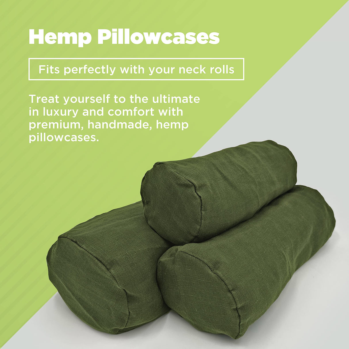 Bean Products Neck Roll Pillowcases | Cotton, 10 oz. Heavy Duty | Navy (6" x 16")