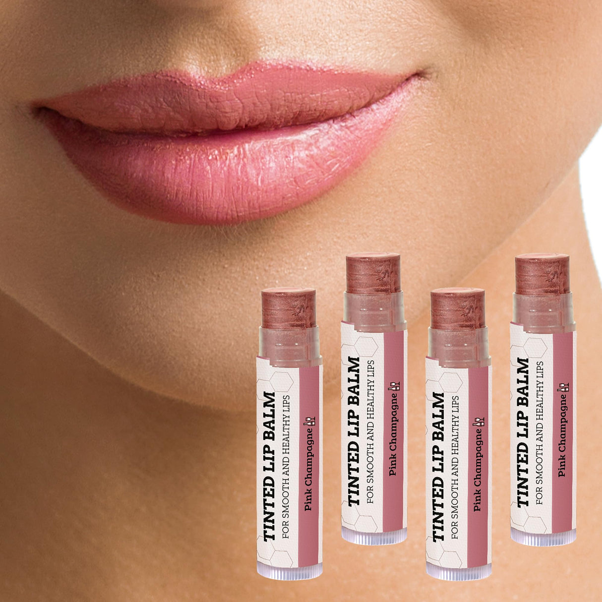 USDA Organic Lip Balm 6-Pack by Earth's Daughter Stocking Stuffers - Fruit Flavors, Beeswax, Coconut Oil, Vitamin E - Best Lip Repair Chapstick for Dry Cracked Lips - Moisturizing Lip Care