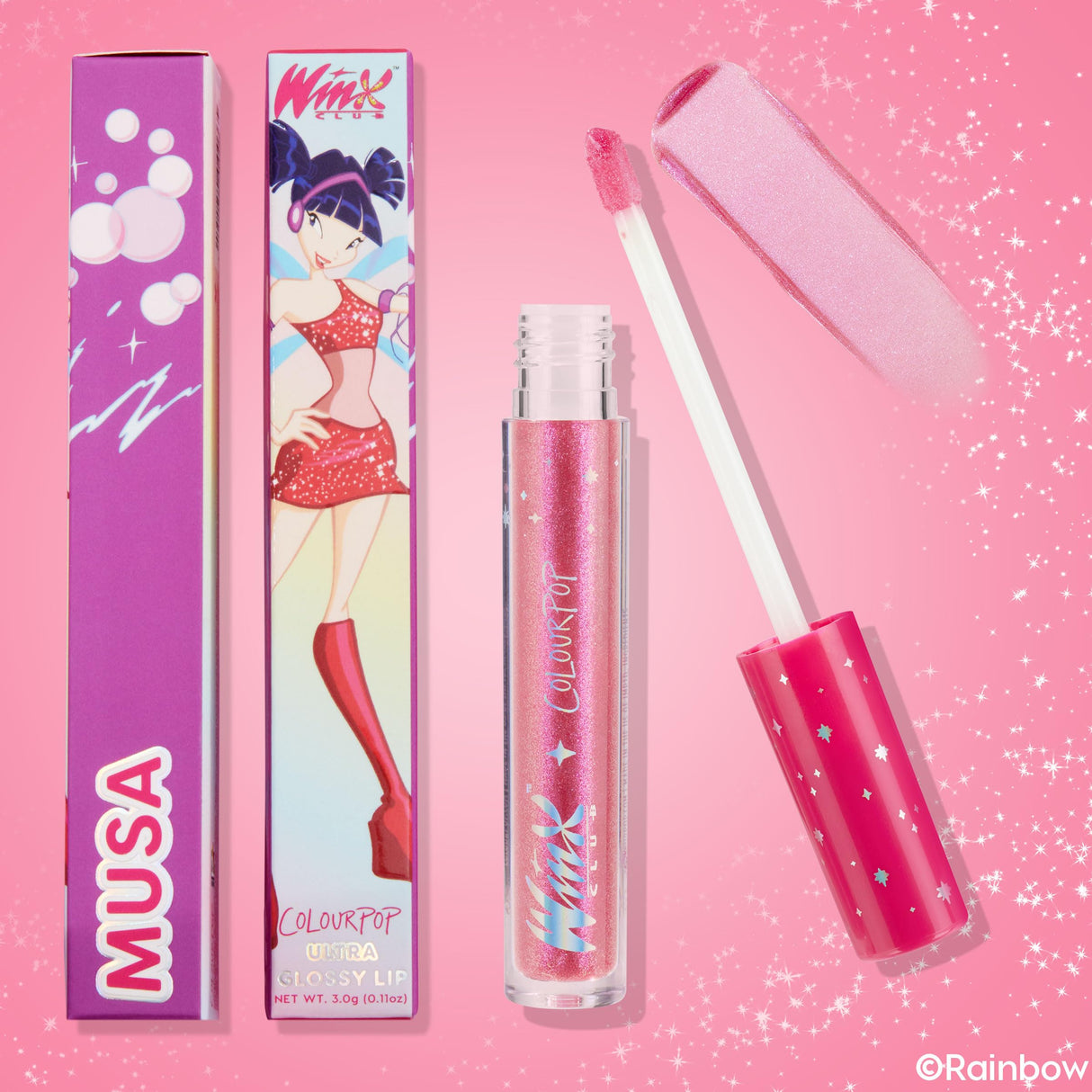 ColourPop Winx Club Ultra Glossy Lip Gloss - Hydrating Gold Lip Gloss for Juicy, Fuller-Looking Lips - Formulated with Jojoba Oil to Moisturize & Nourish - Flora (0.11 oz)