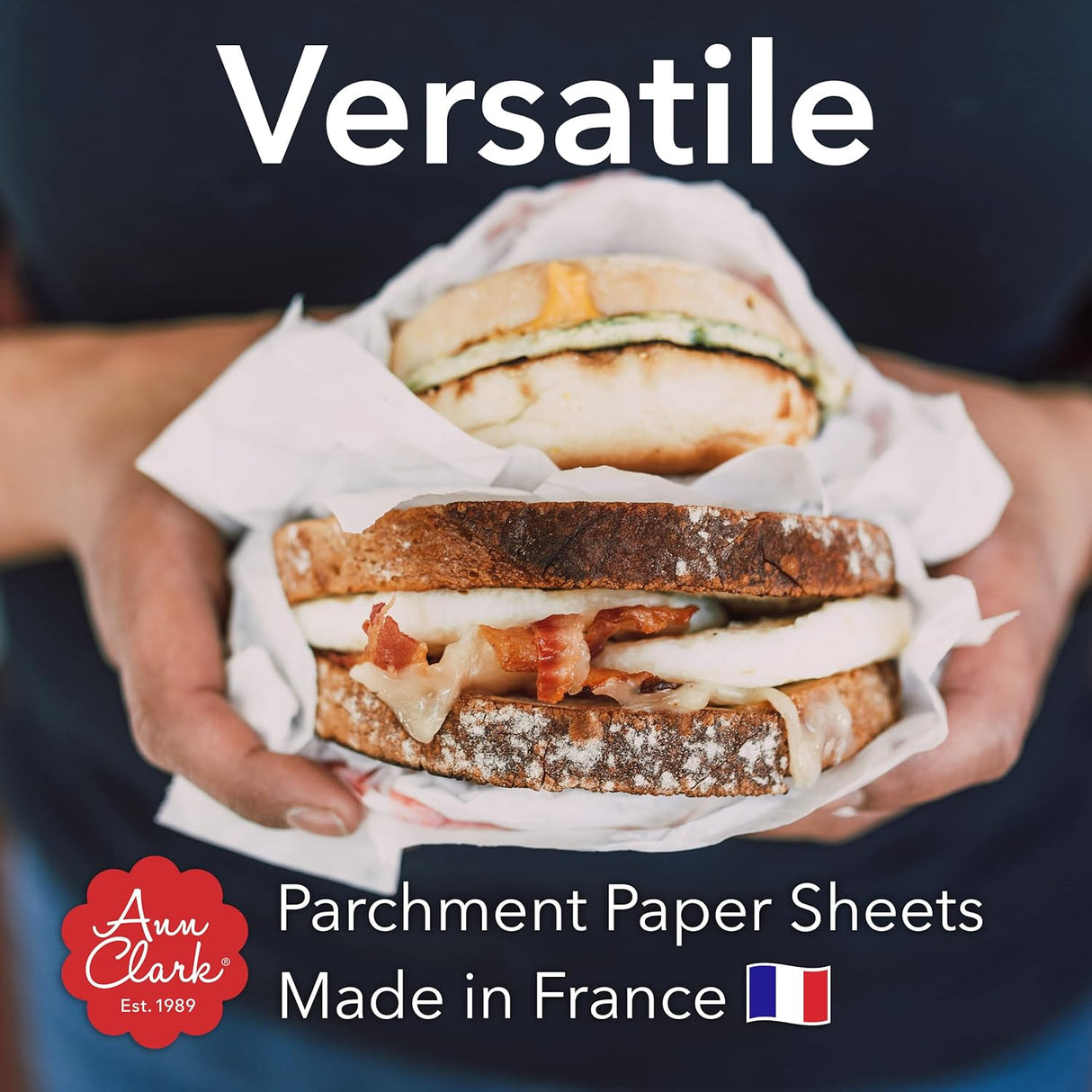 Ann Clark Parchment Paper Sheets for Baking, Made in France, Natural Nonstick 16" x 12" Precut 100 Sheets