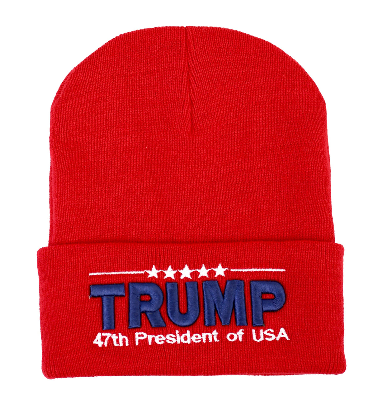 Made in USA Exclusive 2024 47th President 3D Trump Skull Knit Beanie Cap President Beanie Hat
