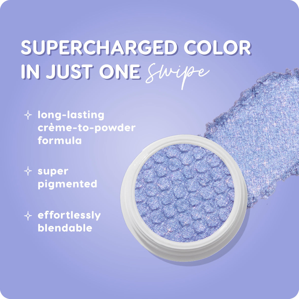 ColourPop Super Shock Shadow - High-Pigment, Crème-Powder Eye Makeup - Single Glitter Eyeshadow with Minimal Fallout and Unique Bouncy Texture - Pale Periwinkle Eyeshadow - Dream Much (0.07 oz)