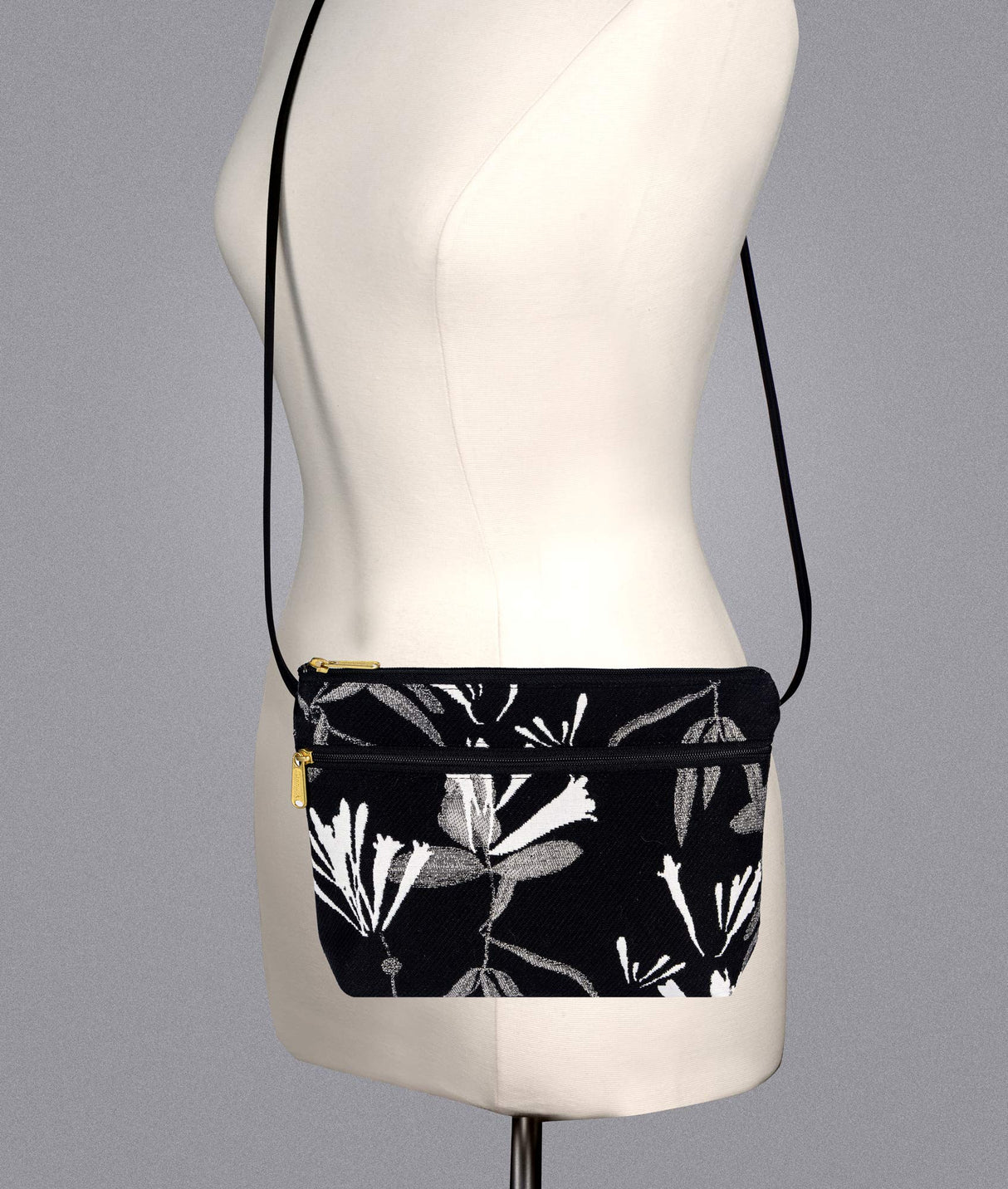 Danny K. Women's Tapestry Zipper Purse Crossbody Handbag, Adjustable Cord, Handmade in USA