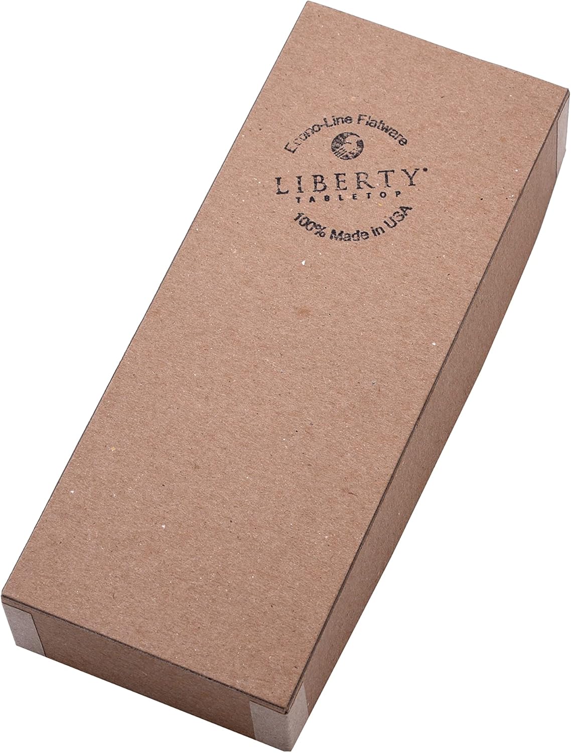 Liberty Tabletop Econo-Line 24 Piece Silverware Set Service for 6 Made in USA - Plain - Shiny - Mirror - Fork - Knife - Spoon