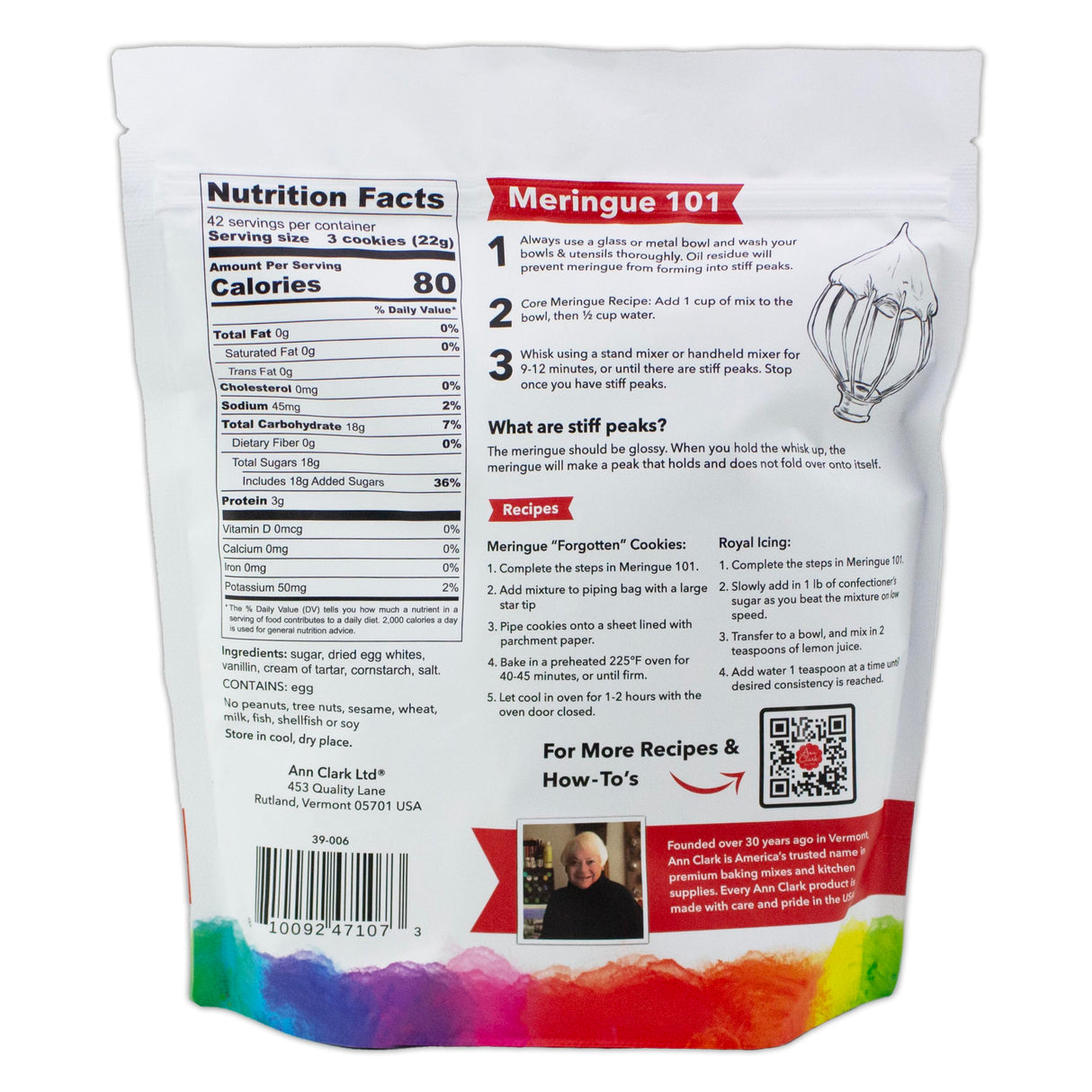 Ann Clark Premium Meringue Powder Made in USA, 8 oz