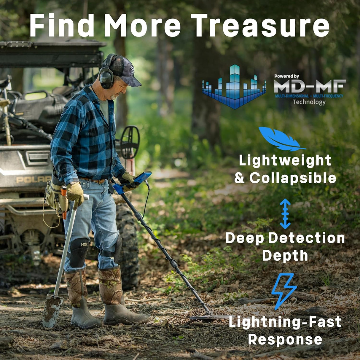 Garrett Vortex VX9 - Metal Detector for Adults Professional - MD-MF Technology - Waterproof to 16 ft, 8.5” x 11” Searchcoil, 7 Frequency Options, Three-Tiered Target ID Scales - Weighs 2.9 Pounds