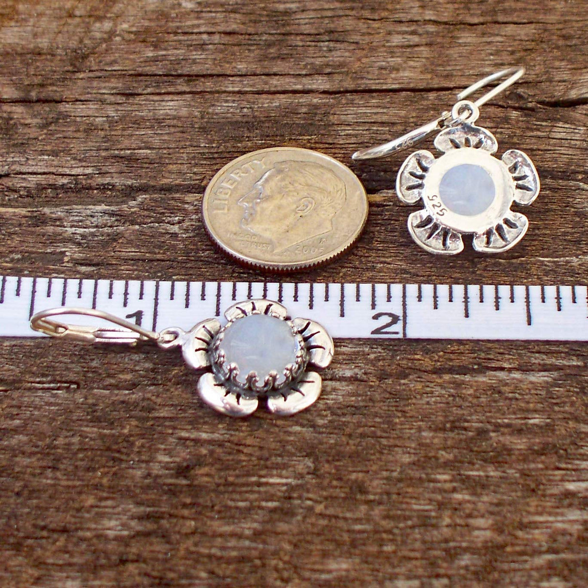 Bottled Up Designs Handmade Bloom Once More Earrings, Recycled Vintage Glass, Sterling Silver, Eco Friendly, Made in USA, Birthday Gifts, Mothers Day, Women, Anniversary (Olive Wine Bottle)
