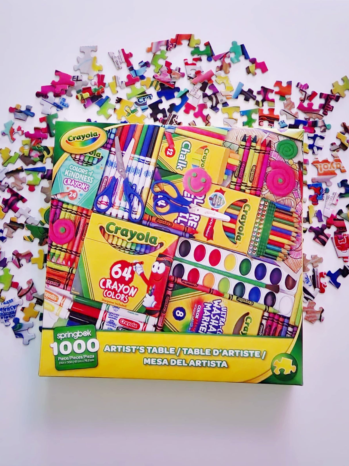 Springbok's 1000 Piece Jigsaw Puzzle Crayola Artist's Table - Made in USA