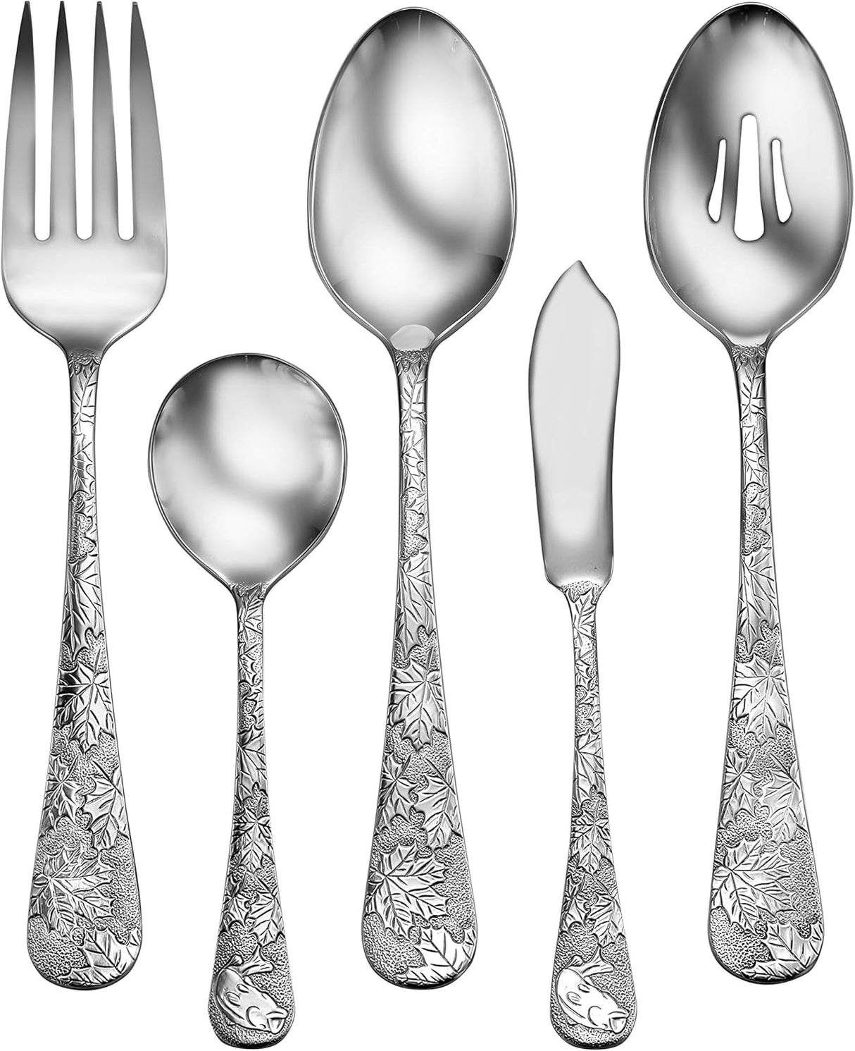 Liberty Tabletop American Outdoors 65 Piece Flatware set Service for Twelve Serving Set Included Made in the USA Silverware