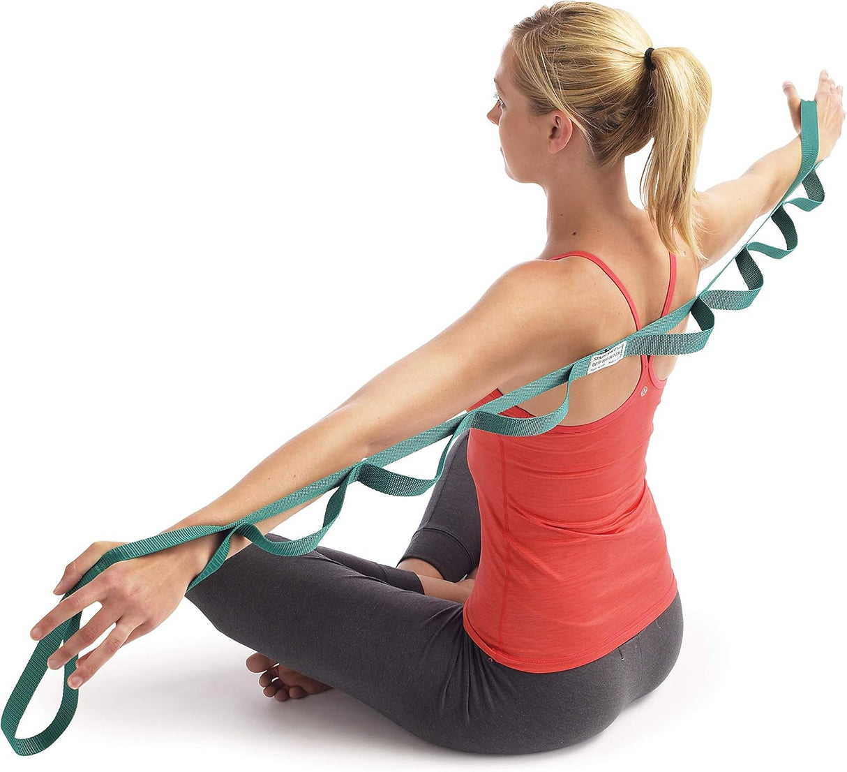 OPTP The Original Stretch Out Strap with Exercise Pilates Essentials Book, USA Made Top Choice Stretch Out Straps for Physical Therapy, Pilates Stretching Strap or Knee Therapy Strap