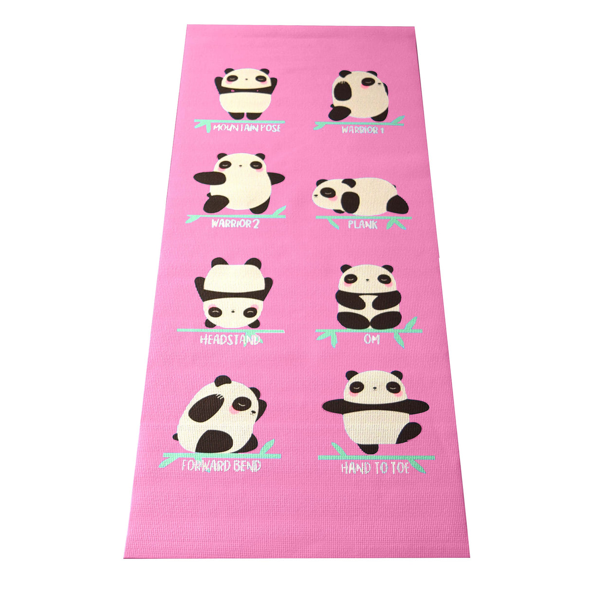 Bean Products Kids Size Sticky Yoga Mat | 3mm Thick (⅛”) x 60” L x 24” W | Non-Toxic, SGS Certified | Non-Skid & Non-Slip Eco-Friendly Exercise or Playtime Mat | Fun Colors & Design | Jelly Bean Panda