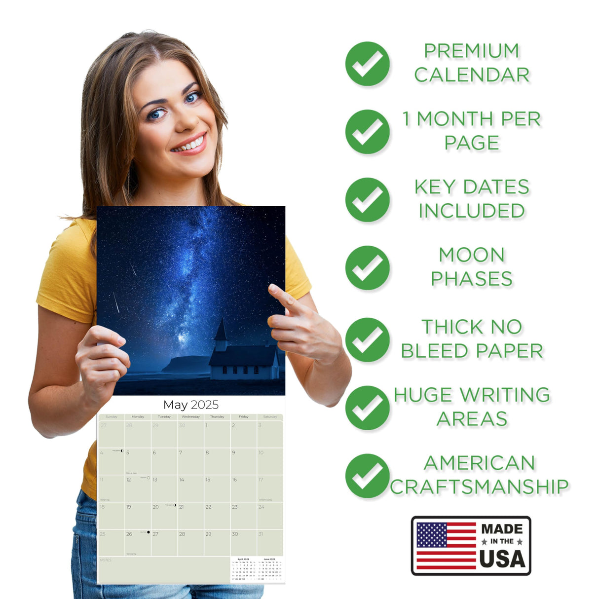 Trump Calendar 2025 Donald Trump Gifts 45 47 President Monthly Wall Calender 12 Month - MAGA - Made In The USA