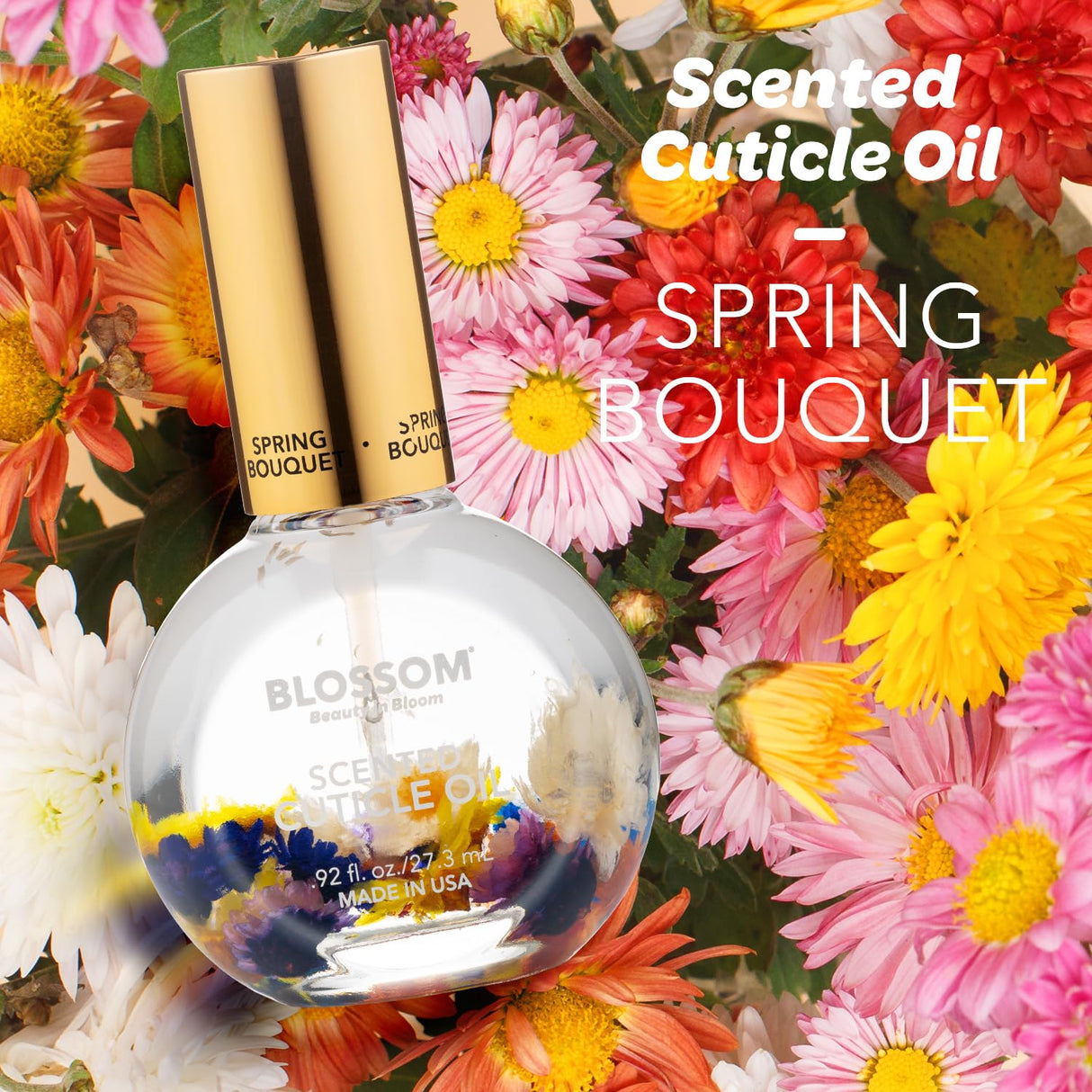 Blossom Scented Cuticle Oil, Infused with Real Flowers, Hydrating, Moisturizing, Strengthening, Made in USA, 0.5 fl. oz, Amazon Exclusive, Watermelon