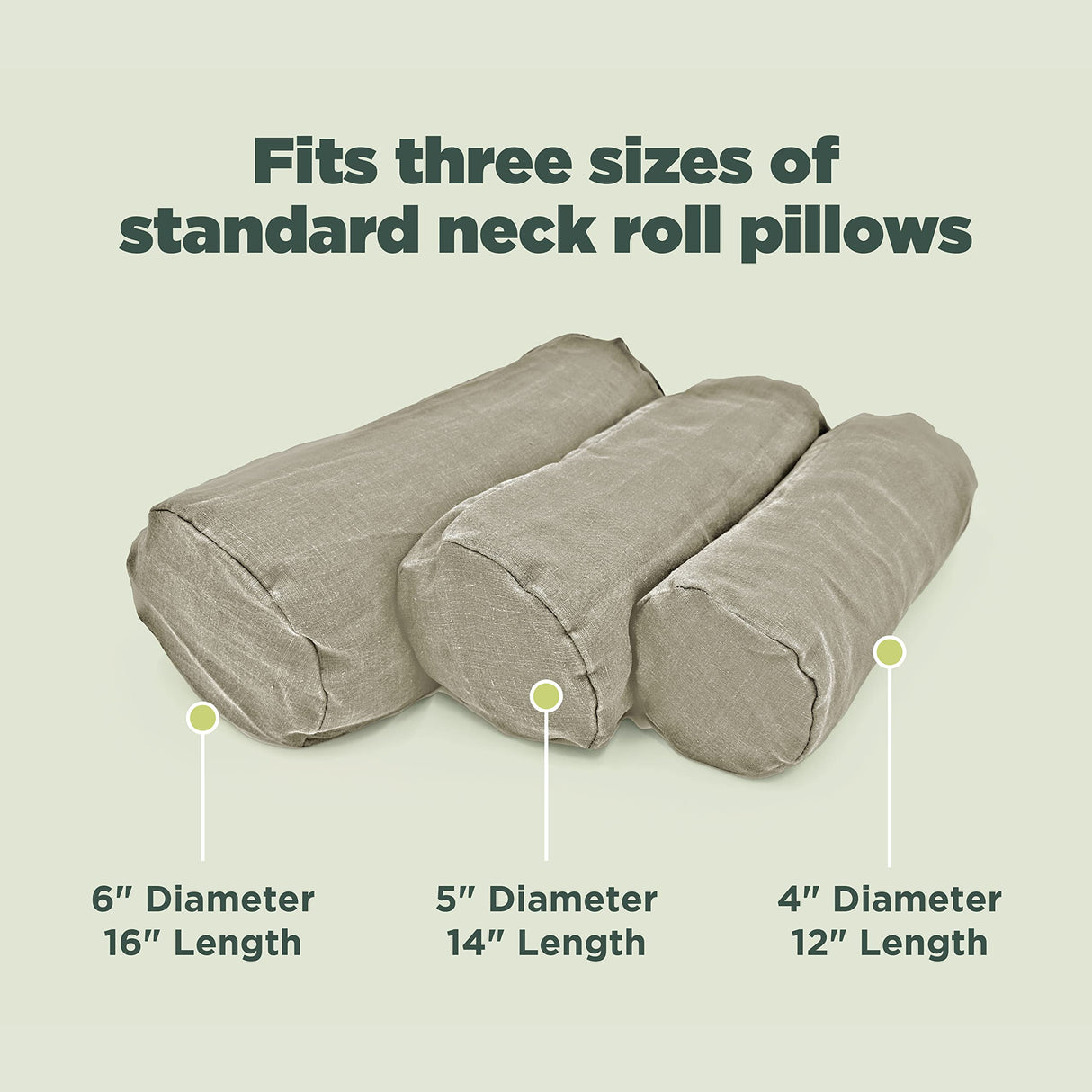 Bean Products Neck Roll Pillowcases | Cotton, 10 oz. Heavy Duty | Navy (6" x 16")