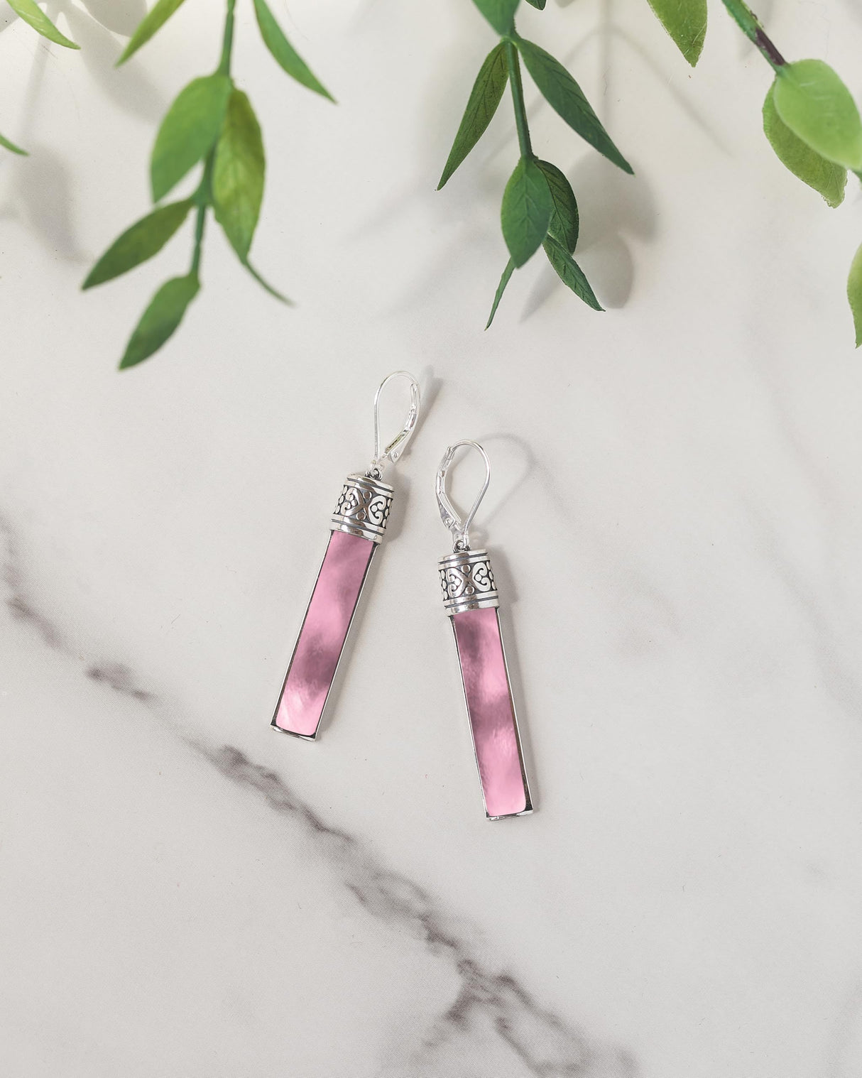 Recycled Antique Bottle and Dishware and Sterling Silver Bottoms Up Lever Back Earrings (Vintage Mason Jar)