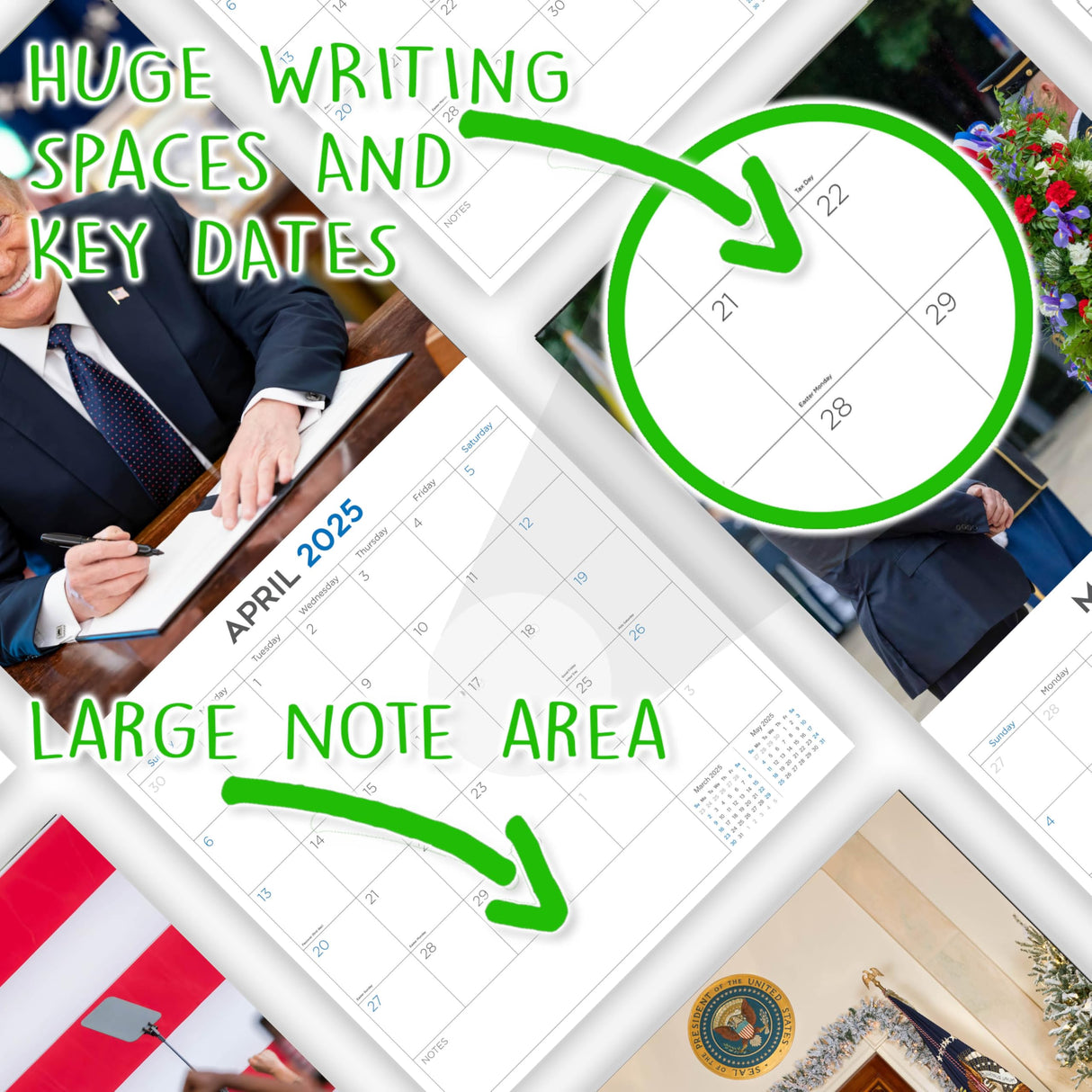 Trump Calendar 2025 Donald Trump Gifts 45 47 President Monthly Wall Calender 12 Month - MAGA - Made In The USA