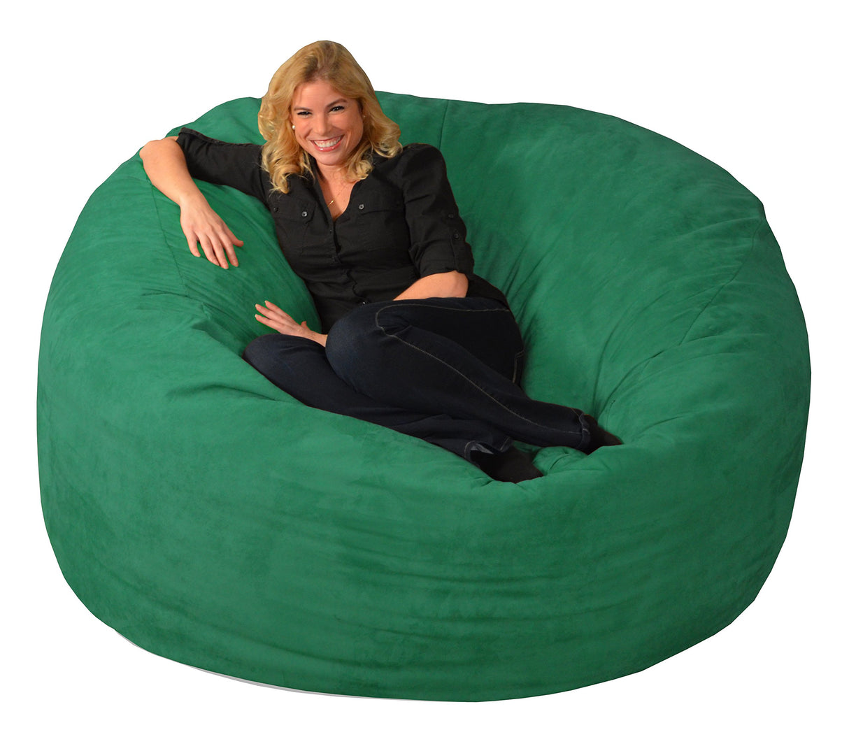 Chill Sack Bean Bag Chair: Giant 6' Memory Foam Furniture Bean Bag - Big Sofa with Soft Micro Fiber Cover, Charcoal