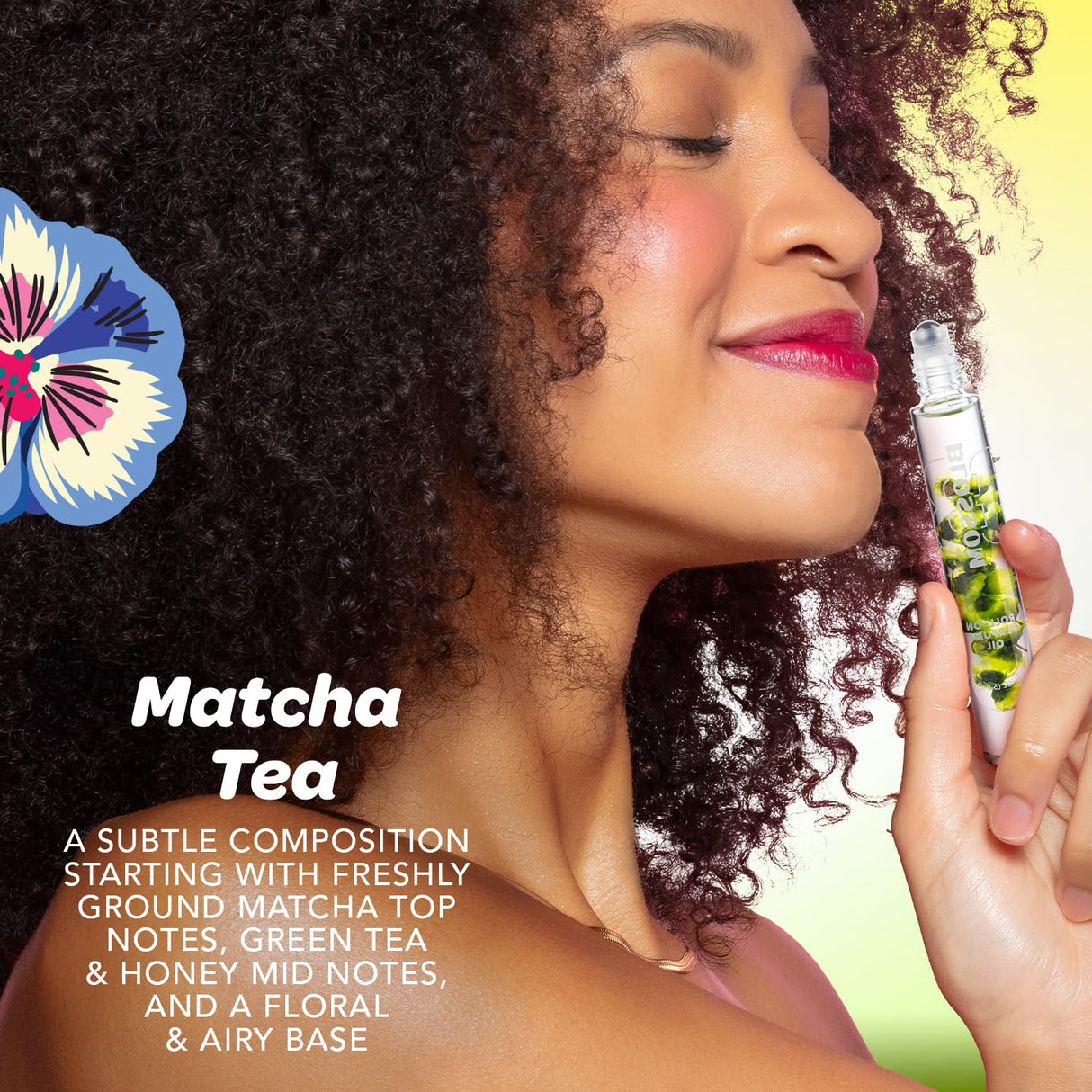 Blossom Roll on Perfume Oil for Women, Alcohol Free Rollerball Perfume with Essential Oil, Infused with Real Flowers, Made in USA, 0.20 oz (Lemon, Bergamot, Violet, White Musk), Cactus Flower