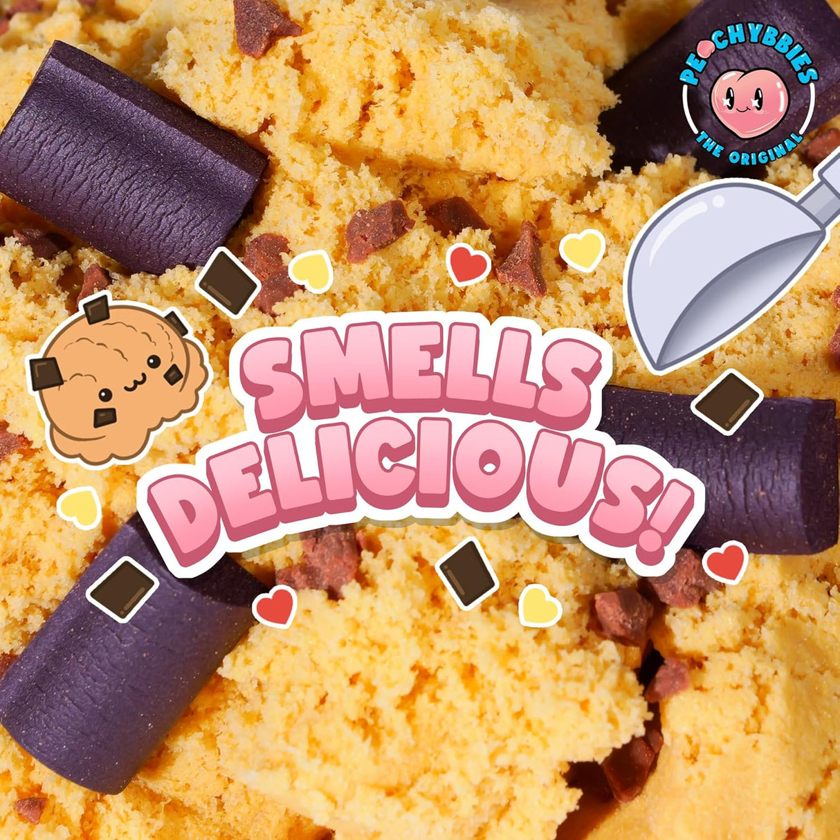 Slime Chocolate Chip Cookie Dough Cloud Slime, Made in USA Premium Slime, 100% Authentic Peachybbies, 7 oz., Scented Slime for Kids from Peachybbies Slime Shop, ASMR, Limited Edition