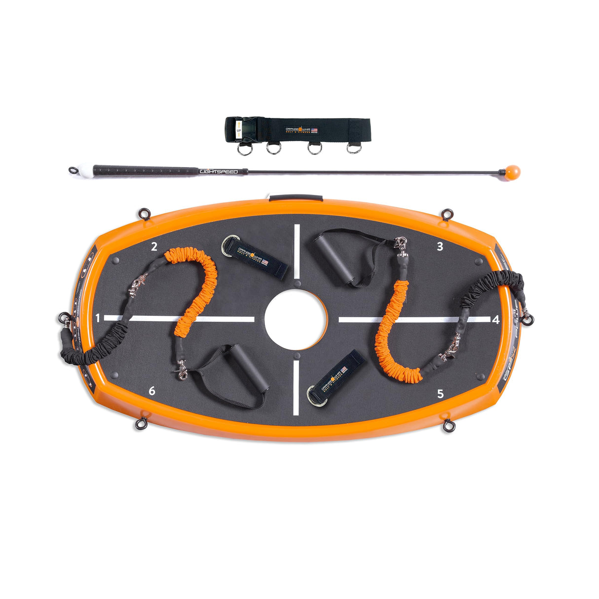 Orange Whip Orange Peel Balance Trainer Aid for Improved Balance Golf - Upgrade Option with Resistance Band Fitness Training