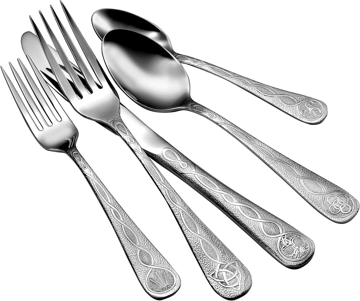 Liberty Tabletop Celtic 60 piece flatware set service for 12 silverware Made in USA