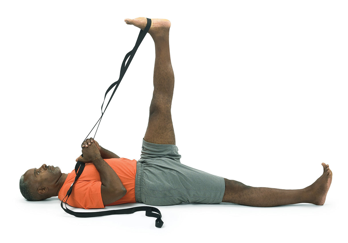 OPTP The Original Stretch Out Strap with Exercise Poster, USA Made Top Choice Stretch Out Straps for Physical Therapy, Yoga Stretching Strap or Knee Therapy Strap (XL)