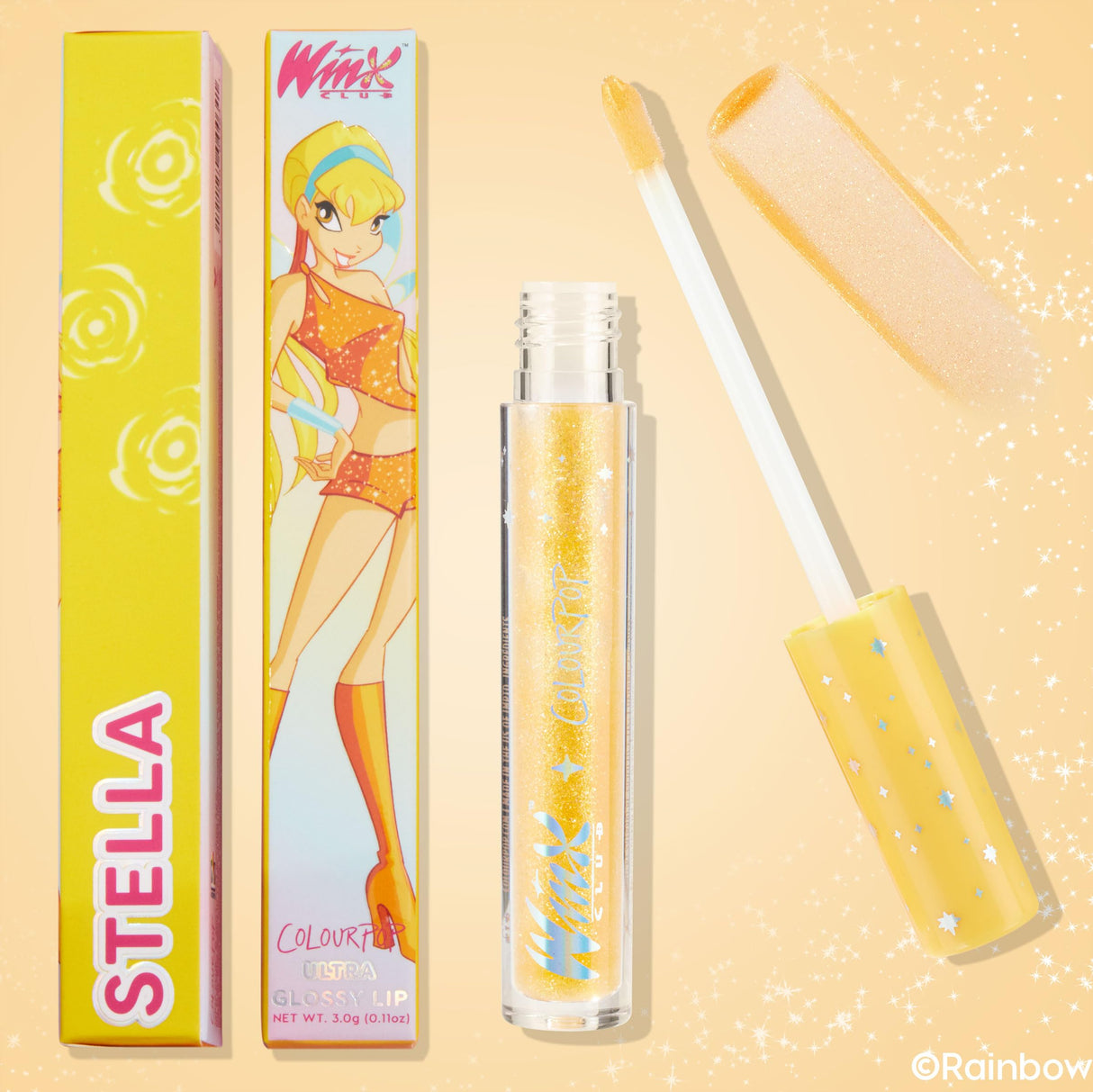 ColourPop Winx Club Ultra Glossy Lip Gloss - Hydrating Gold Lip Gloss for Juicy, Fuller-Looking Lips - Formulated with Jojoba Oil to Moisturize & Nourish - Flora (0.11 oz)