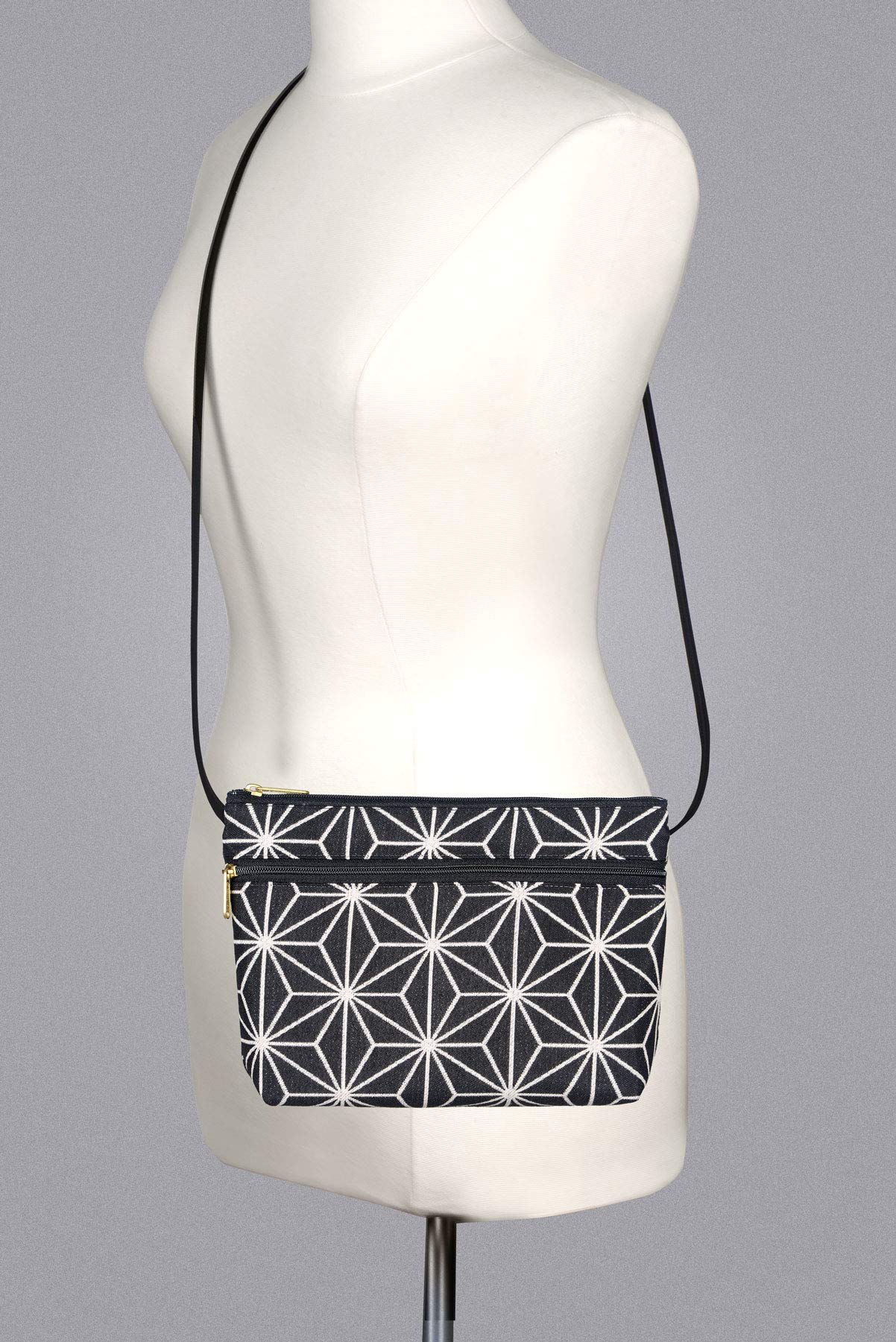 Danny K. Women's Tapestry Zipper Purse Crossbody Handbag, Adjustable Cord, Handmade in USA